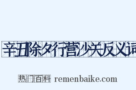 辛丑除夕行营沙关反义词是什么意思的图片